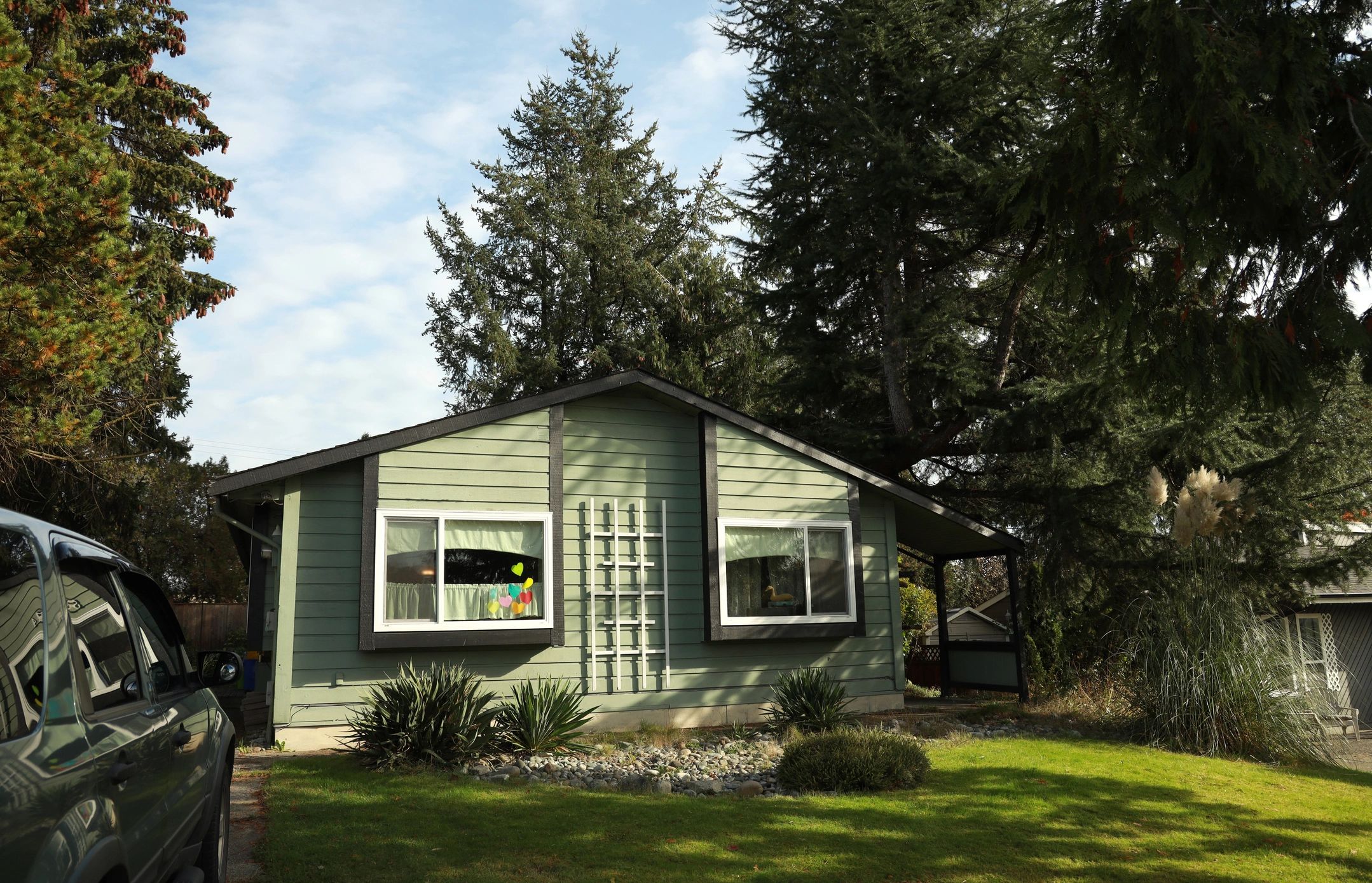 Exterior home security camera installation example for residential property
