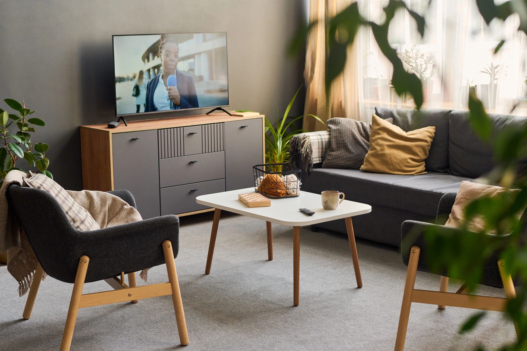 Living room television installation for TV mounting service in Hurley Wisconsin